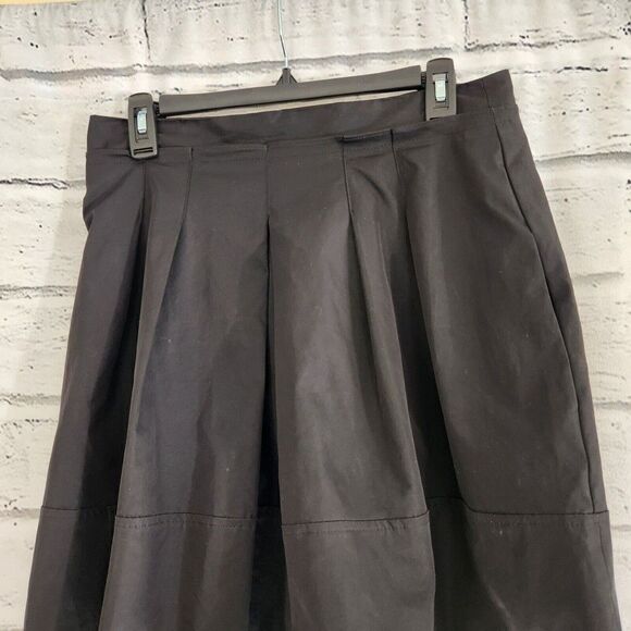 Nanette Lepore Circuit Skirt Solid Black Womens Size 8 Pleated Lined - Picture 4 of 11
